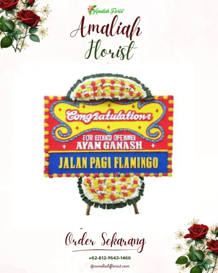 Sewa Papan Bunga Selesai